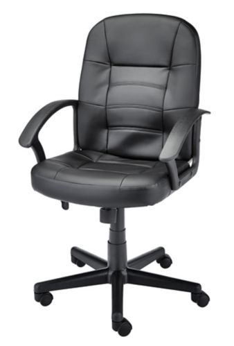 For Living Bonded Leather Mid-Back Office Chair Product image