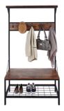 CANVAS Harrison 5-Hook Entryway Coat Rack/Hall Tree With Bench & Shoe Storage Rack | Canvasnull