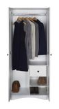 Garde-robe System Build à 2 portes avec tiroirs, blanc | System Buildnull