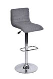 CANVAS Finn Upholstered Bar Stool Adjustable Height & Backrest, Grey | CANVASnull
