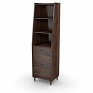 CANVAS Anderson 2-Drawer Storage Cabinet/Bookshelf, Walnut Finish