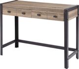 CANVAS Ossington 2-Drawer Metal Frame Hallway Accent Console Table/Desk, Salt Oak Finish | CANVASnull