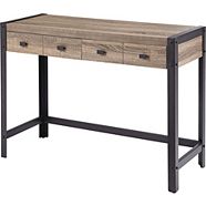 CANVAS Ossington 2-Drawer Metal Frame Hallway Accent Console Table/Desk, Salt Oak Finish