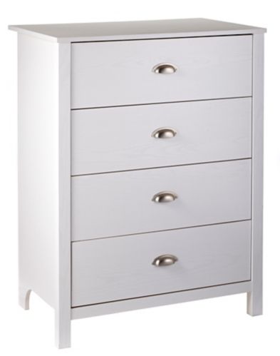 Dorel Kayla 4 Drawer Dresser, White Product image
