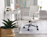 CANVAS Blaire Bonded Leather Height Adjustable Swivel Office/Desk Chair With Tilt, White | CANVASnull