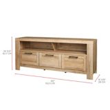 CANVAS Loft 3-Drawer TV Stand & Media Storage Console Cabinet, Mountain Oak Finish | CANVASnull