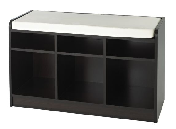 For Living 3-Cube Storage Bench, Dark Brown Product image