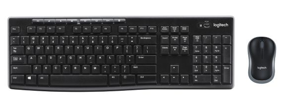 Logitech Advanced Wireless Desktop Keyboard & Mouse Combo, Black Product image
