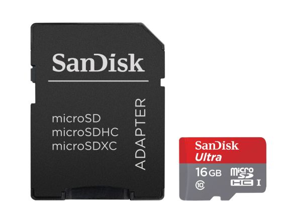 SanDisk 16GB Micro SD with Adapter Product image