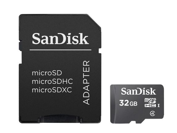 Carte micro SD Sandisk de 16 Go avec adaptateur Image de l’article