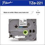 Brother TZE221 Black on White Laminated Label Tape, 9-mm x 8-m | Brothernull