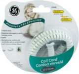 GE Phone Coil Cord, White | GEnull