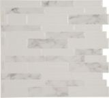 Carreaux adhésifs muraux  Peel & Impress, vinyle, blanc et marbre gris, paq. 4 | Peel & Impressnull