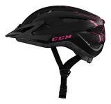 black and pink bike helmet