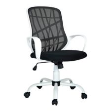 Chaise de bureau réglable en toile, noir et blanc Canadian Tire