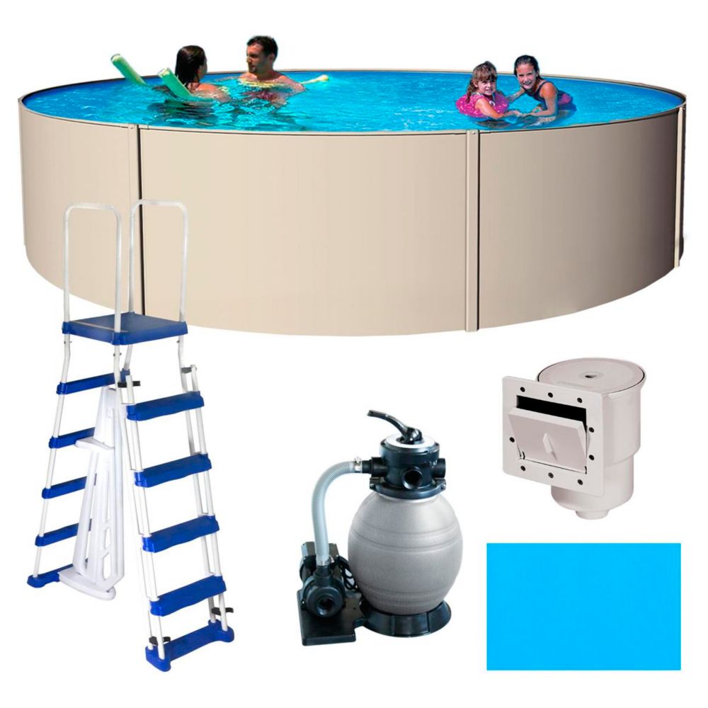 Bestway Power Steel 6.71 m (22 ft.) Oval Aboveground Pool with Solar