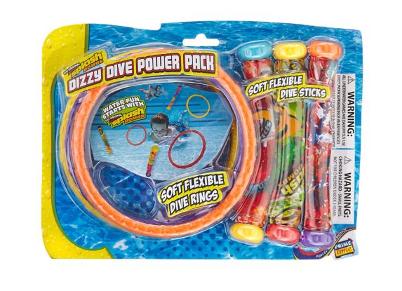 Splash Bombs Dizzy Dive Power Pack Flexible Pool Kids' Dive Rings and Sticks, 6-pc Product image