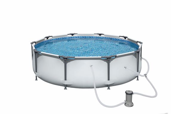 Hydro Force Steel Pro Max Frame Pool, 10 Ft Above Ground Pool With Filter Pump For 24
