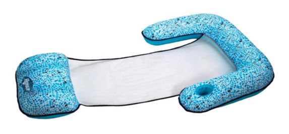 Matelas gonflable 3-en-1 de luxe pour piscine Aqua, bleu, 57 x 36 po Image de l’article