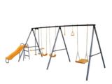 7 station swing set