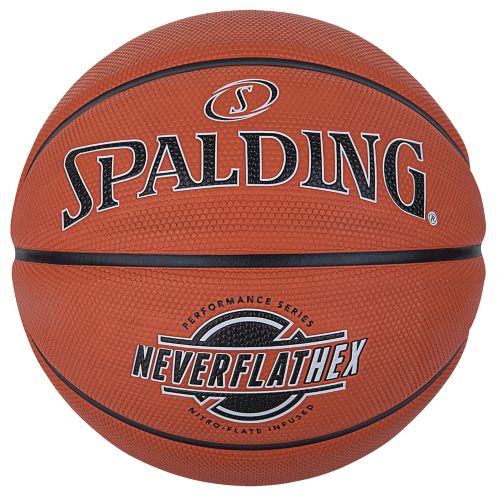 Spalding® Neverflat Hexagrip Soft Grip Rubber Basketball, Size 7 ...