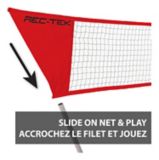 Rec-Tek Outdoor/Indoor Portable Easy Set-up Badminton Net System, 7-pc, All Ages | Rec-Teknull