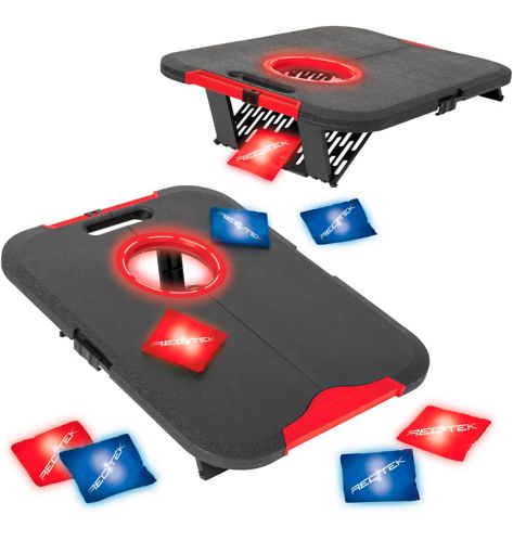 Rec-Tek Outdoor Portable Light-up Day/Night Play Bean Bag Toss Set, 10pc, All Ages Product image