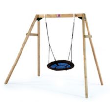 Plum Wooden Swing Set With Nest