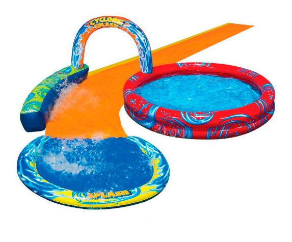Parc aquatique Banzai Cyclone avec toboggan, piscine et gicleur, jouet aquatique extérieur pour enfants, 3 ans et plus Image de l’article