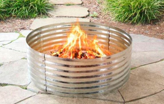 For Living Galvanized Outdoor Wood, 36 Inch Outdoor Wood Burning Fire Pit