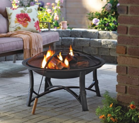 For Living Augusta Round Wood Burning, Propane Fire Pit Canadian Tire