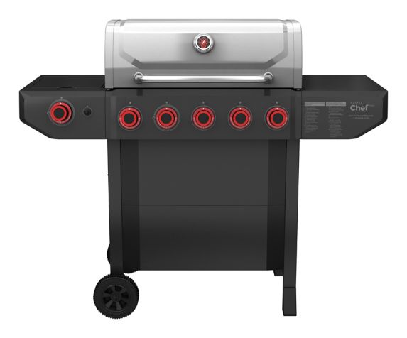 MASTER Chef Prime 5-Burner Propane Gas BBQ Grill with an Extra Side Burner Product image