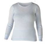 womens white thermal long sleeve shirt