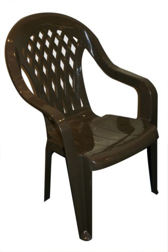 Gracious Living Lattice High Back Resin Patio Chair Brown Canadian Tire - Stacking Patio Chairs Canadian Tire