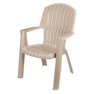 Gracious Living Lattice High-Back Resin Patio Chair, Brown Canadian Tire