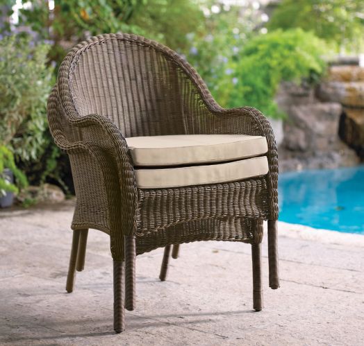 Brynn Resin Wicker Stacked Chair, Outdoor Wicker Furniture Canada