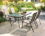 Parsons Collection Glass Top Patio Dining Table, 61x38-in | FOR LIVINGnull