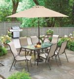 Parsons Collection Glass Top Patio Dining Table, 61x38-in | FOR LIVINGnull