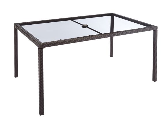 CANVAS Cabana Collection Wicker Glass Patio Dining Table Product image
