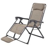 Sling Deluxe Zero Gravity Patio Chair with Footrest, Beige | FOR LIVINGnull