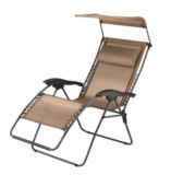Zero Gravity Chair with Hood, Beige | FOR LIVINGnull