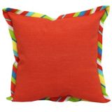 CANVAS Flanged Stripe Patio Toss Pillow, Red | CANVASnull