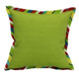 CANVAS Flanged Stripe Patio Toss Pillow, Green | CANVASnull