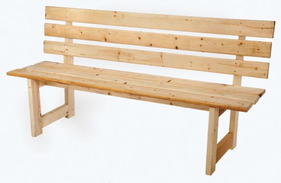 Solid Pine Park Bench Product image