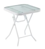 For Living Square Folding Glass Patio Side Table, 18-in | FOR LIVINGnull