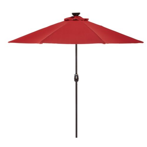 Auto Lift Round Solar Powered Umbrella, 9-ft Product image