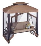 Canvas Valencia Patio Swing Daybed With Netting