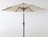 CANVAS Patio Market Umbrella, Beige Stripe, 9-ft | CANVASnull