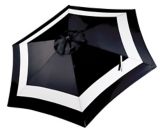 CANVAS Patio Market Umbrella, Black and White Stripe, 9-ft | CANVASnull