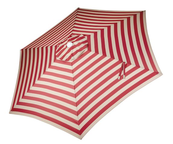 CANVAS Patio Market Umbrella, Red Stripe, 9-ft Product image